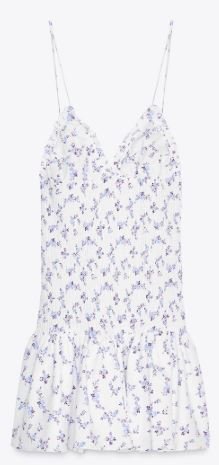 ZARA 엘라스틱 원피스 플라워
