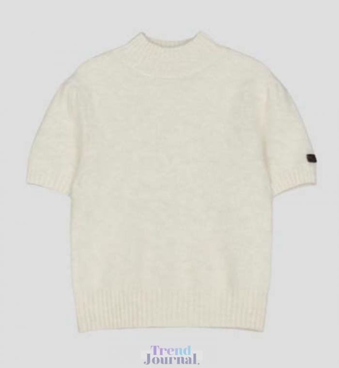 APPAREL ARCHIVE Emma Alpaca half puff knit - Ivory