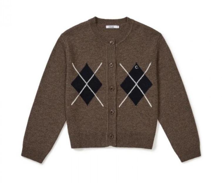 클로브 Argyle Knit Cardigan